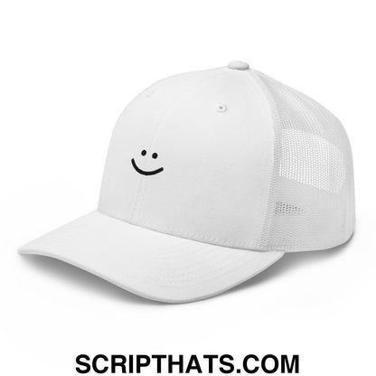 Amy Yang Smiley Face Golf Retro Trucker Hat White