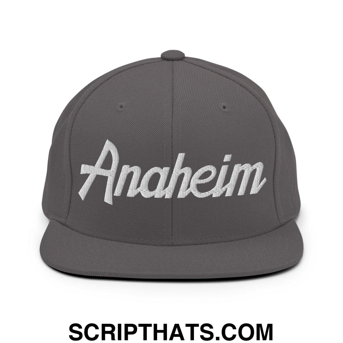 Anaheim Script Snapback Hat Dark Grey