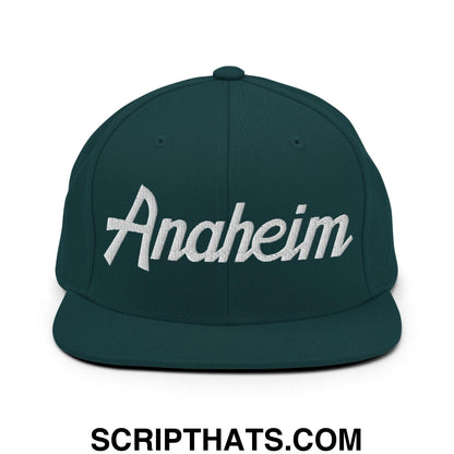 Anaheim Script Snapback Hat Spruce