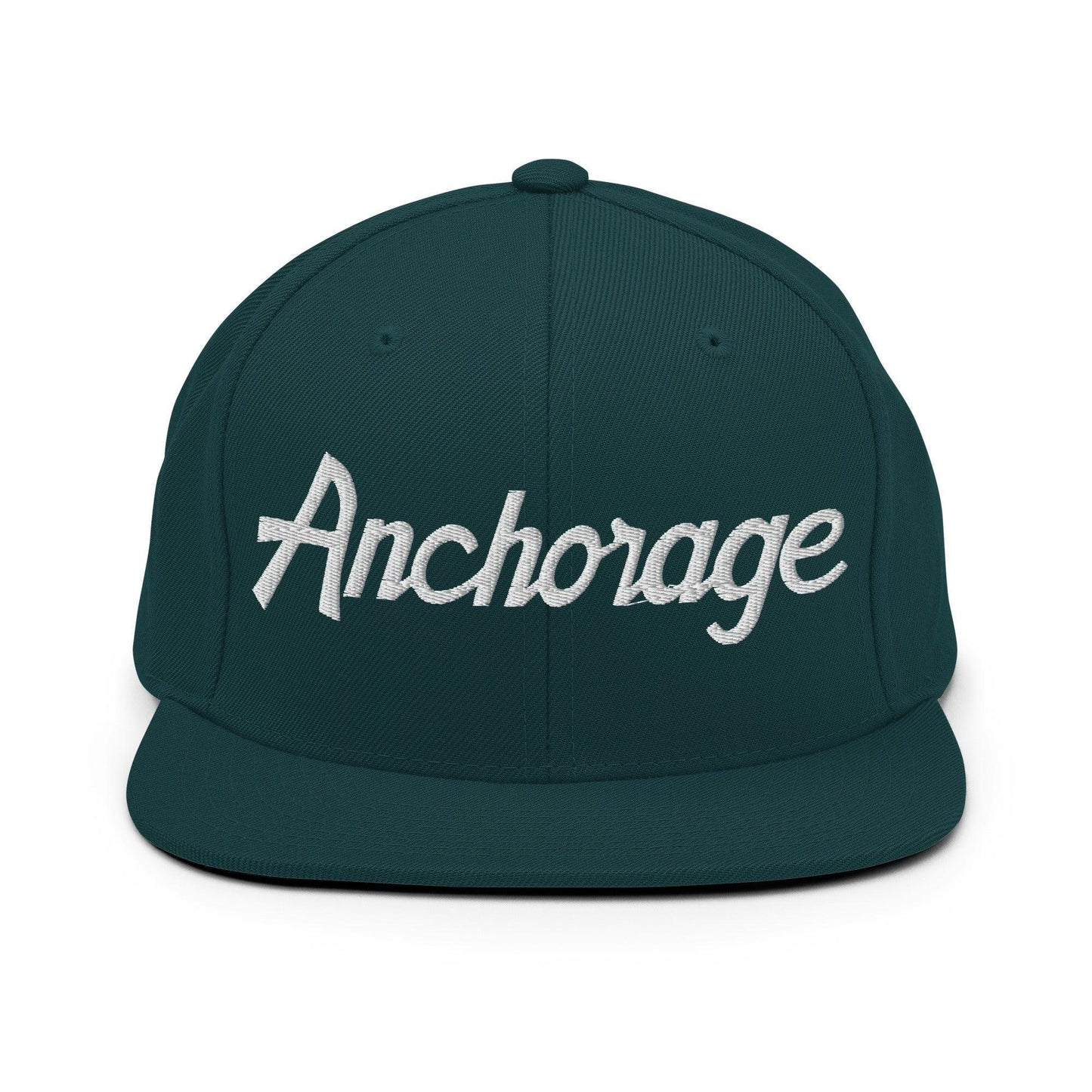 Anchorage Script Snapback Hat Spruce