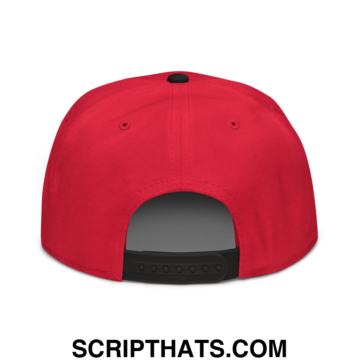 Angry Dad Embroidered Flat Brim Bill Snapback Hat Black Red Red