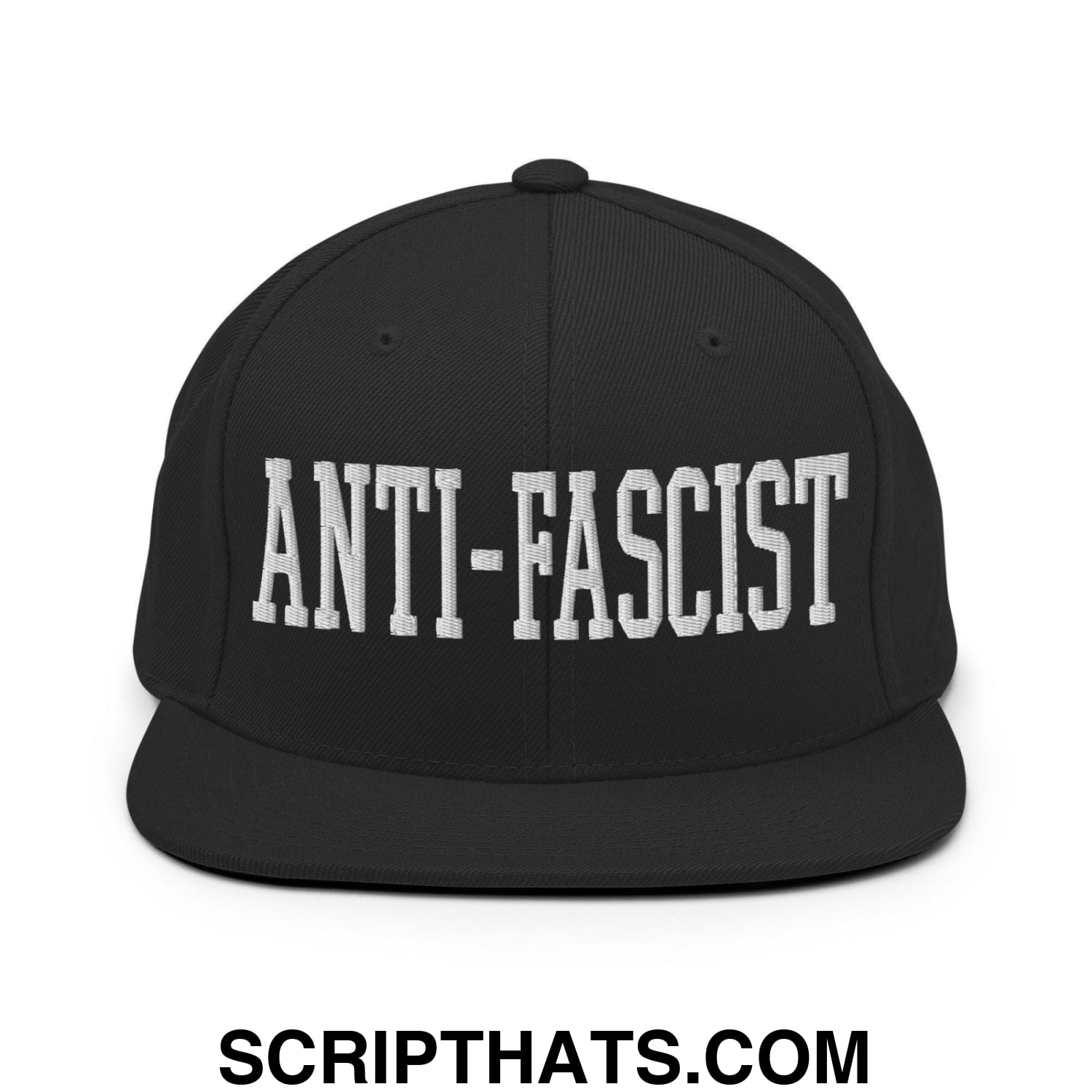 Anti-Fascist Block Snapback Hat Black