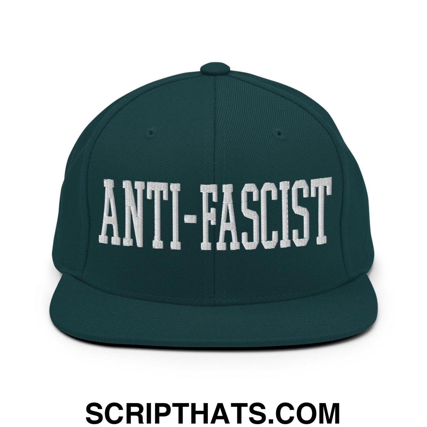 Anti-Fascist Block Snapback Hat Spruce