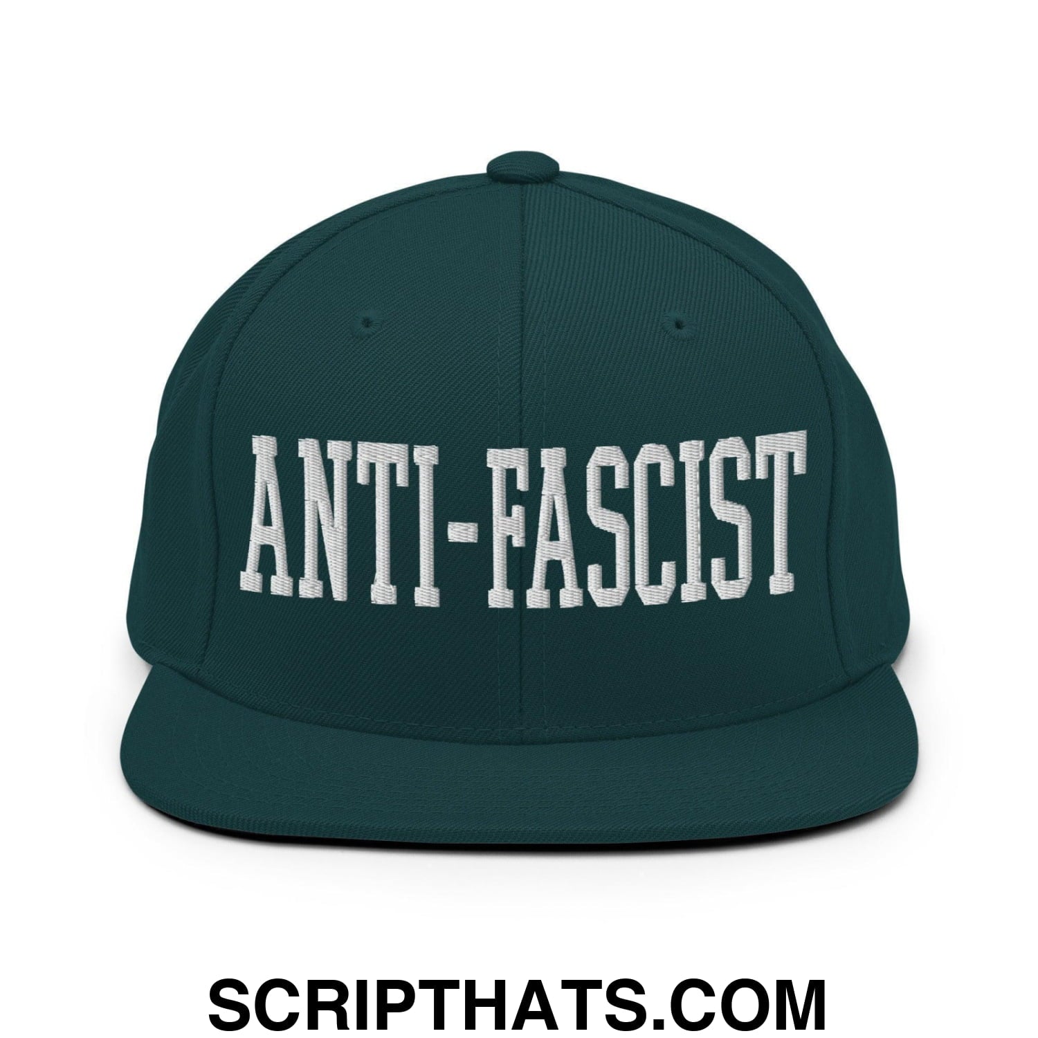 Anti-Fascist Block Snapback Hat Spruce