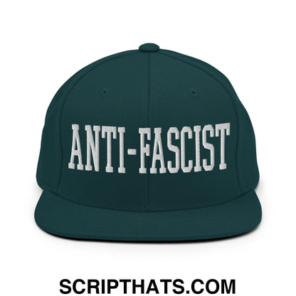 Anti-Fascist Block Snapback Hat Spruce