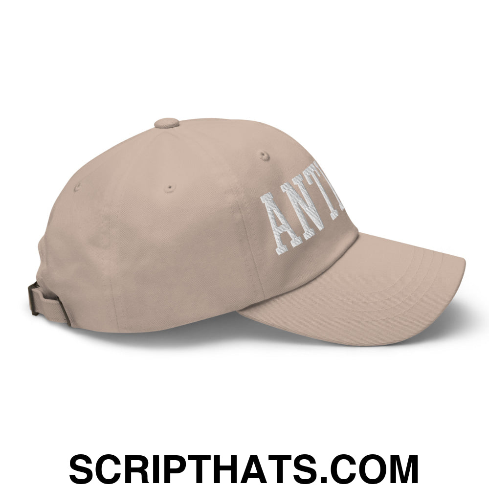 Anti-ICE Embroidered Unstructured Dad Hat Stone