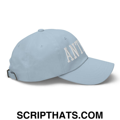 Anti-ICE Embroidered Unstructured Dad Hat Light Blue