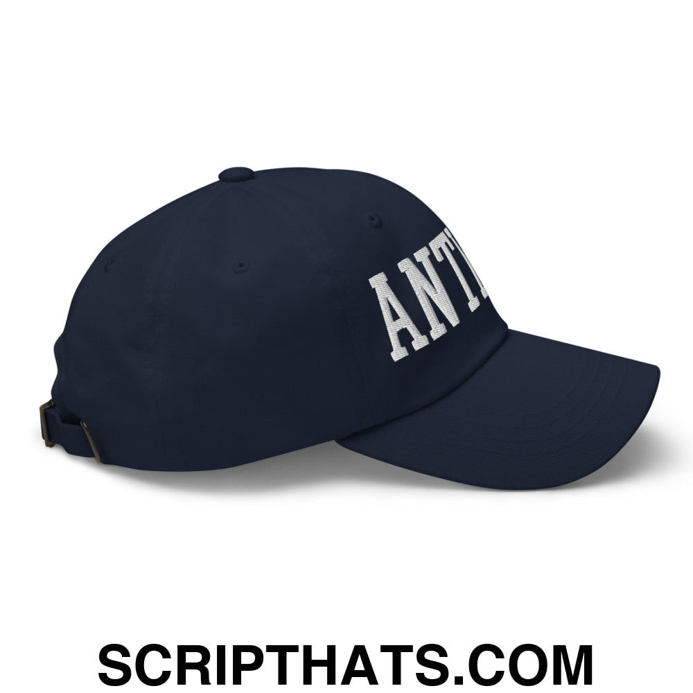 Anti-ICE Embroidered Unstructured Dad Hat Navy