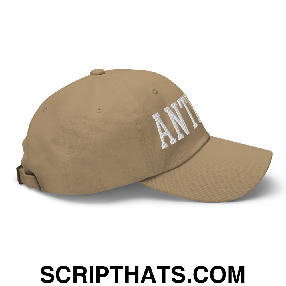 Anti-ICE Embroidered Unstructured Dad Hat Khaki