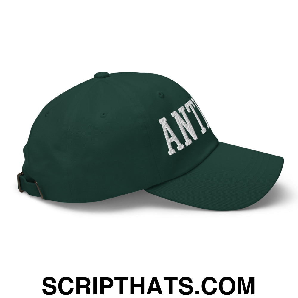 Anti-ICE Embroidered Unstructured Dad Hat Spruce