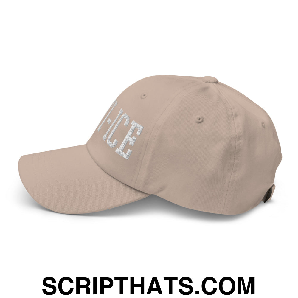 Anti-ICE Embroidered Unstructured Dad Hat Stone