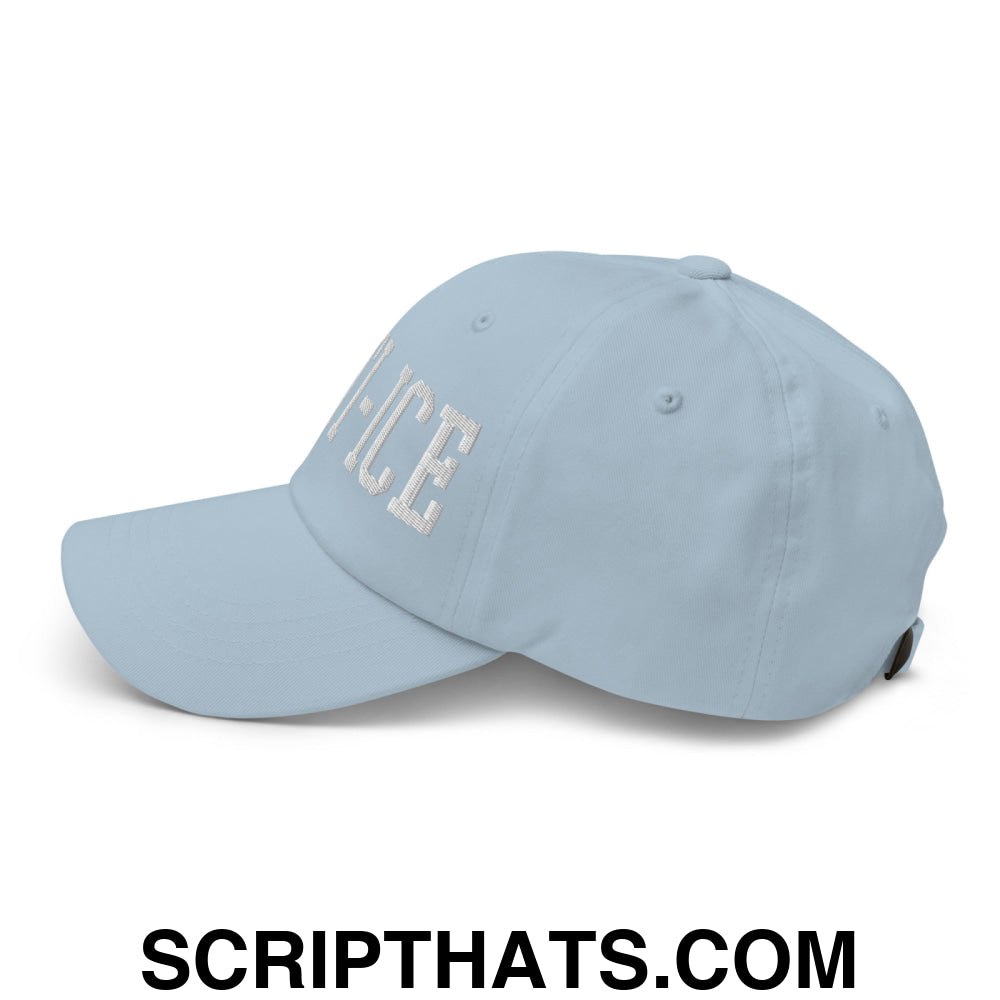 Anti-ICE Embroidered Unstructured Dad Hat Light Blue
