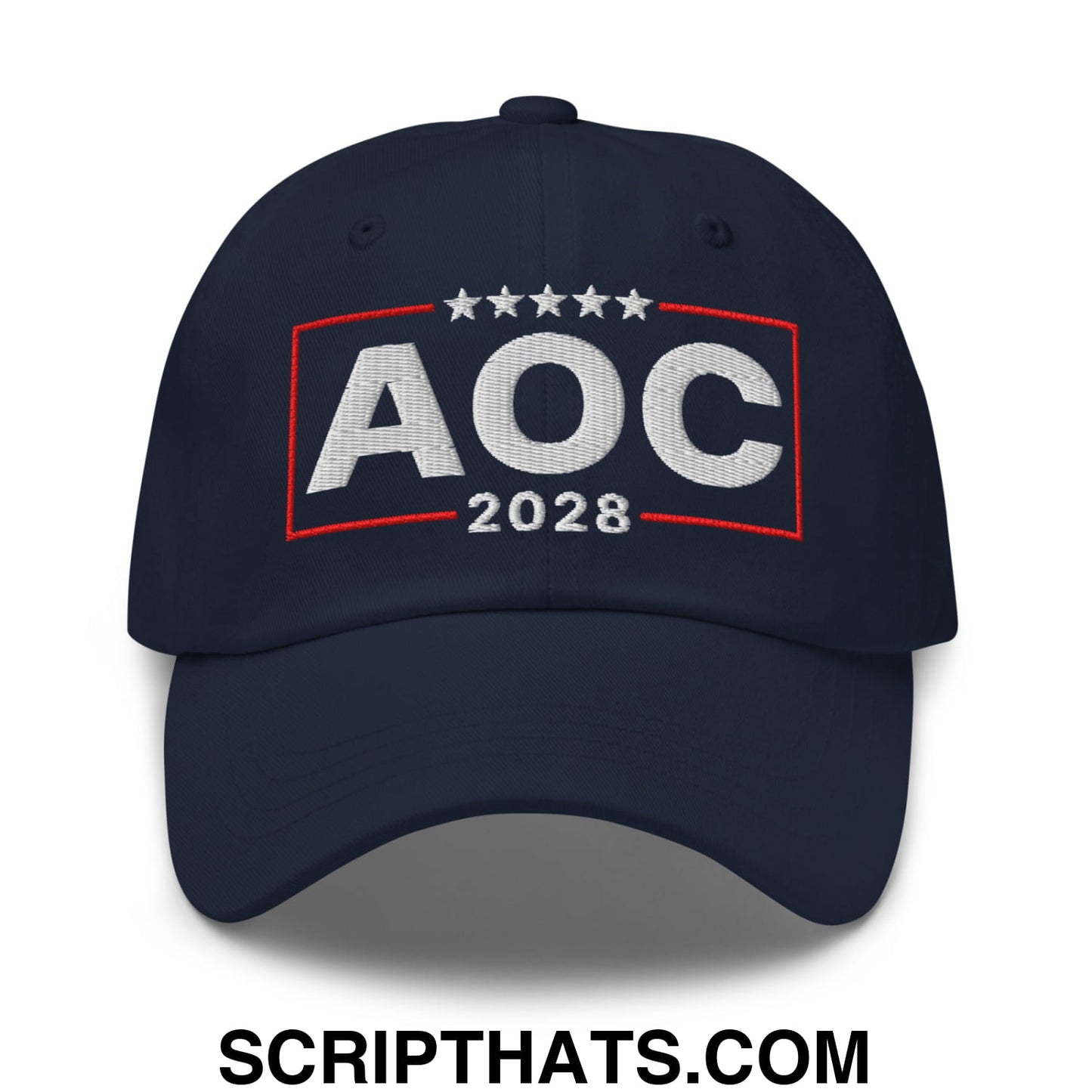 AOC Alexandria Ocasio-Cortez 2028 Embroidered Unstructured Dad Hat Default Title