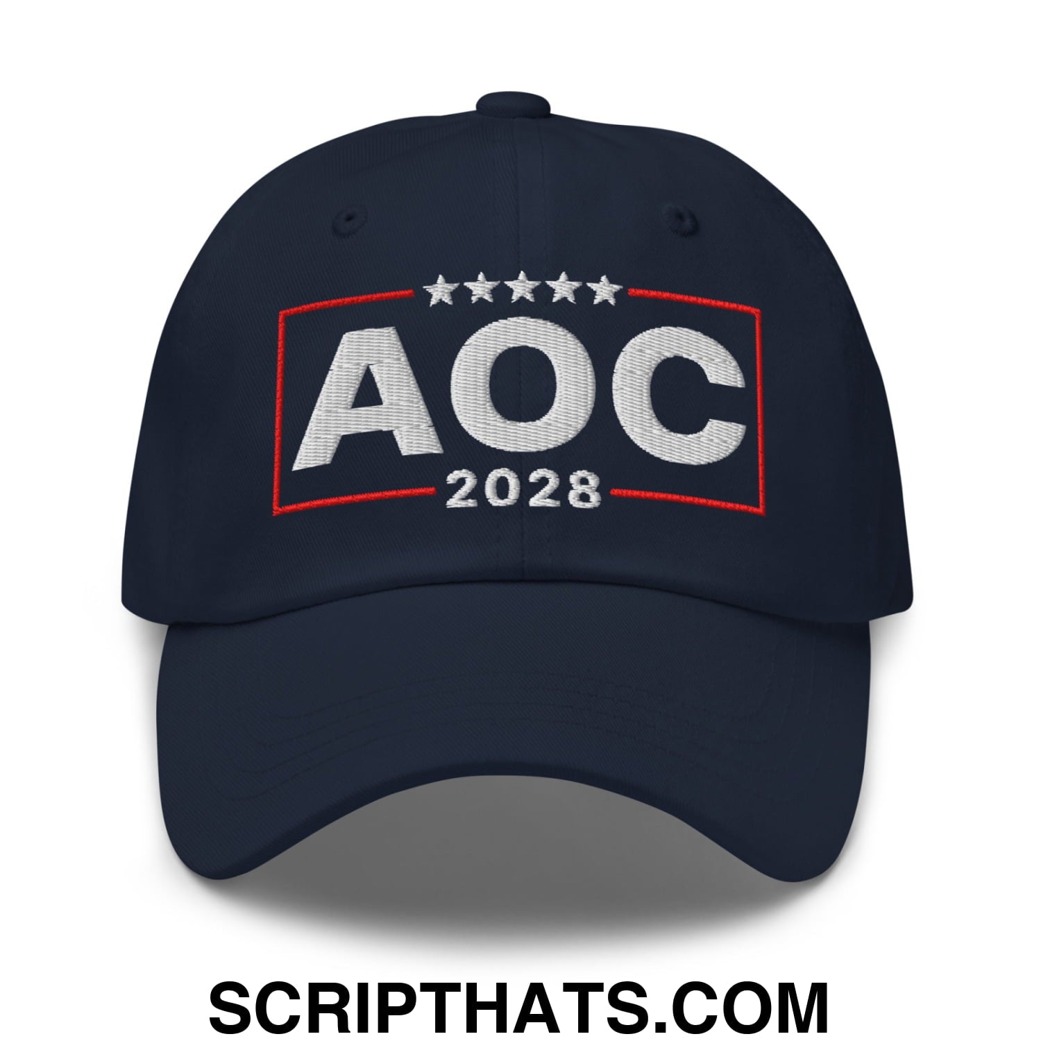 AOC Alexandria Ocasio-Cortez 2028 Embroidered Unstructured Dad Hat Default Title