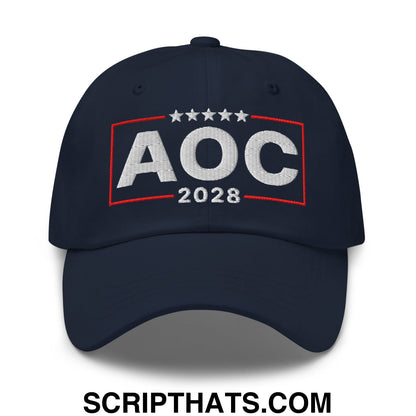 AOC Alexandria Ocasio-Cortez 2028 Embroidered Unstructured Dad Hat Default Title