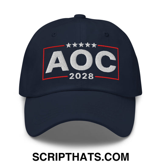 AOC Alexandria Ocasio-Cortez 2028 Embroidered Unstructured Dad Hat Default Title