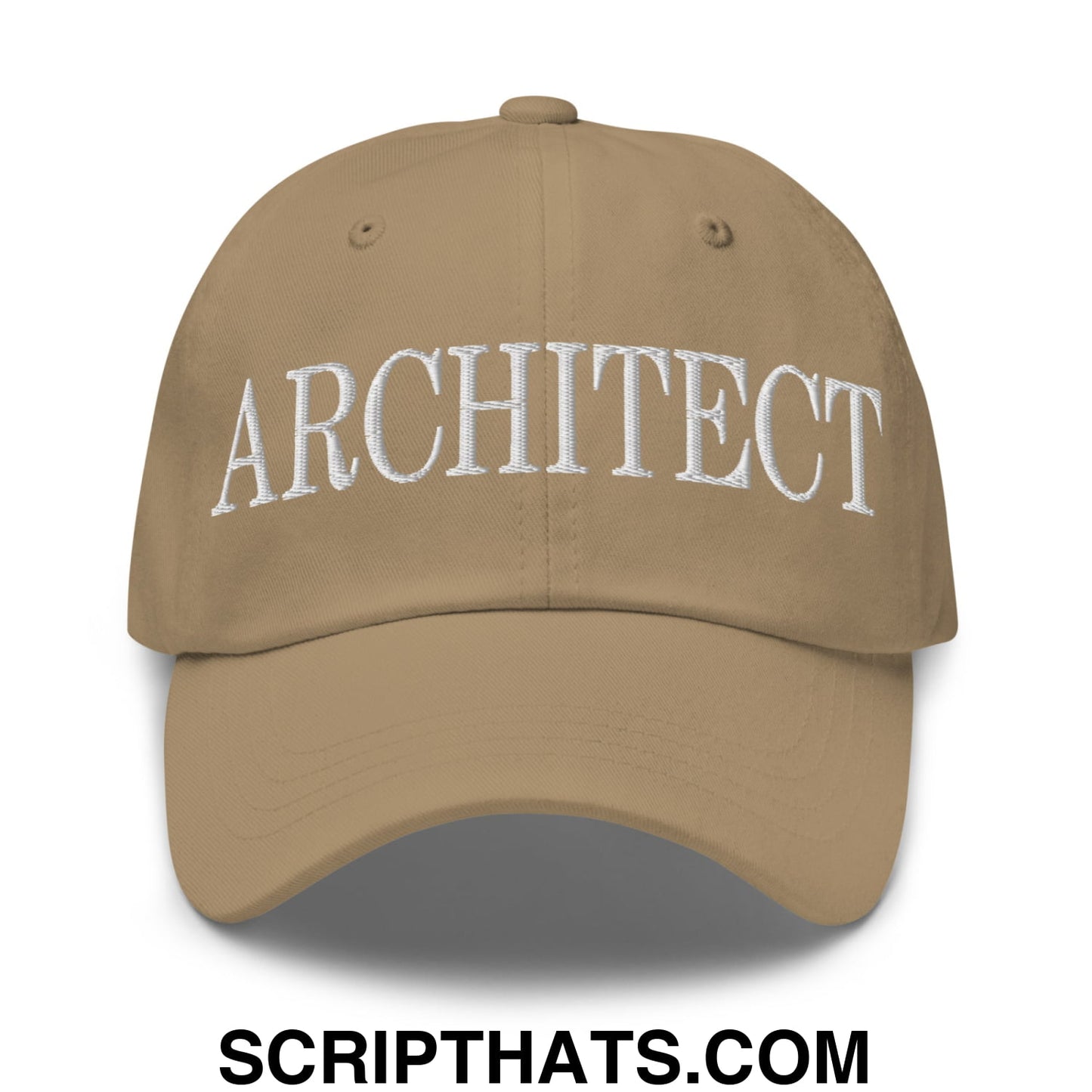 Architect Embroidered Unstructured Dad Hat Khaki