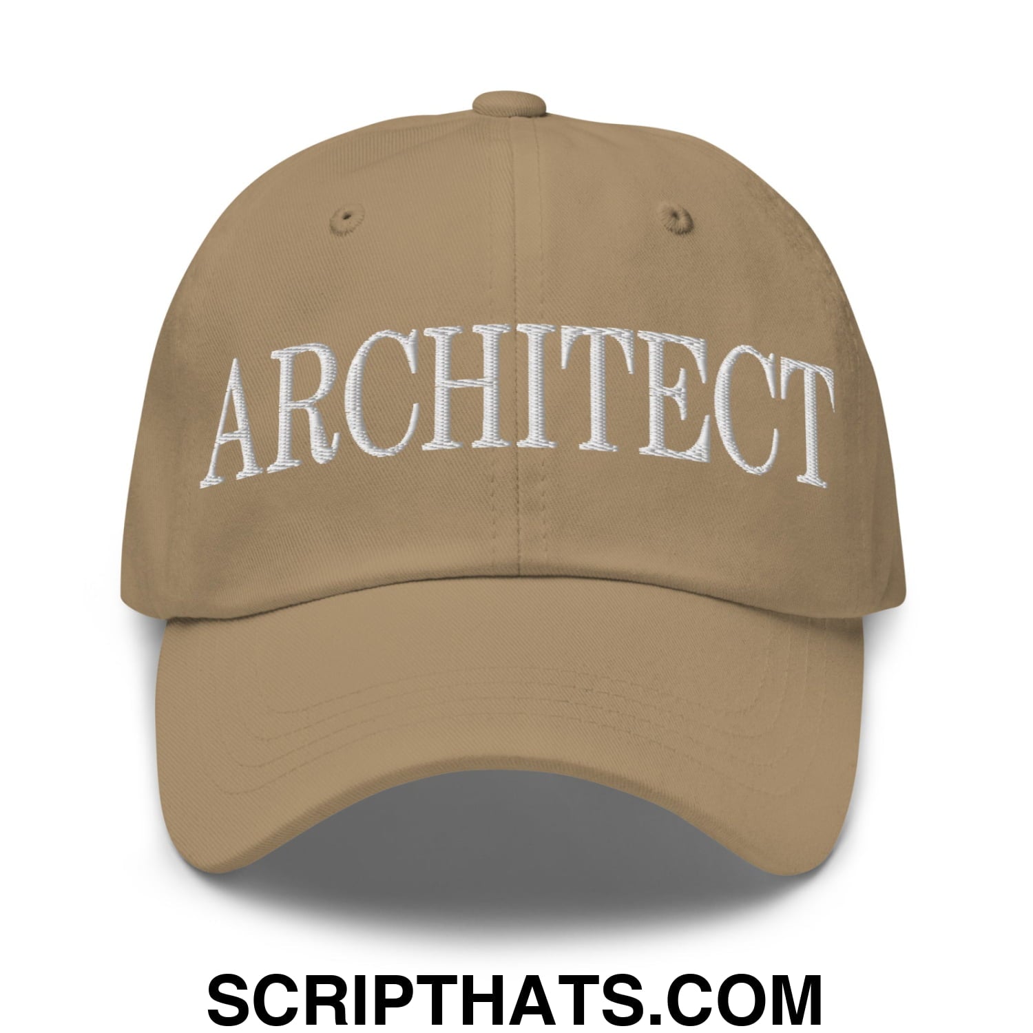 Architect Embroidered Unstructured Dad Hat Khaki
