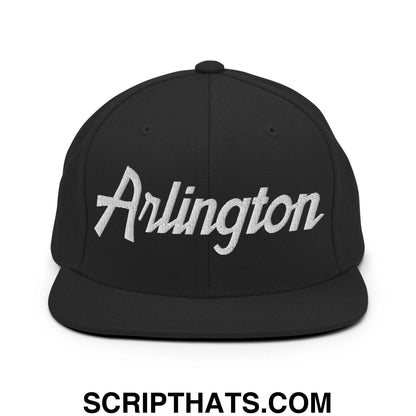 Arlington Script Snapback Hat Black
