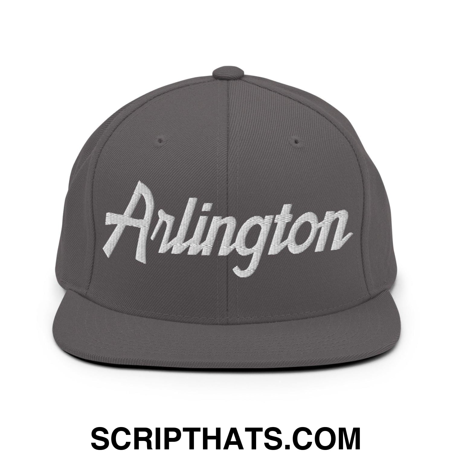 Arlington Script Snapback Hat Dark Grey