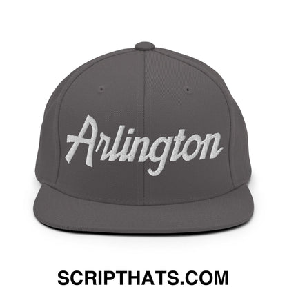 Arlington Script Snapback Hat Dark Grey