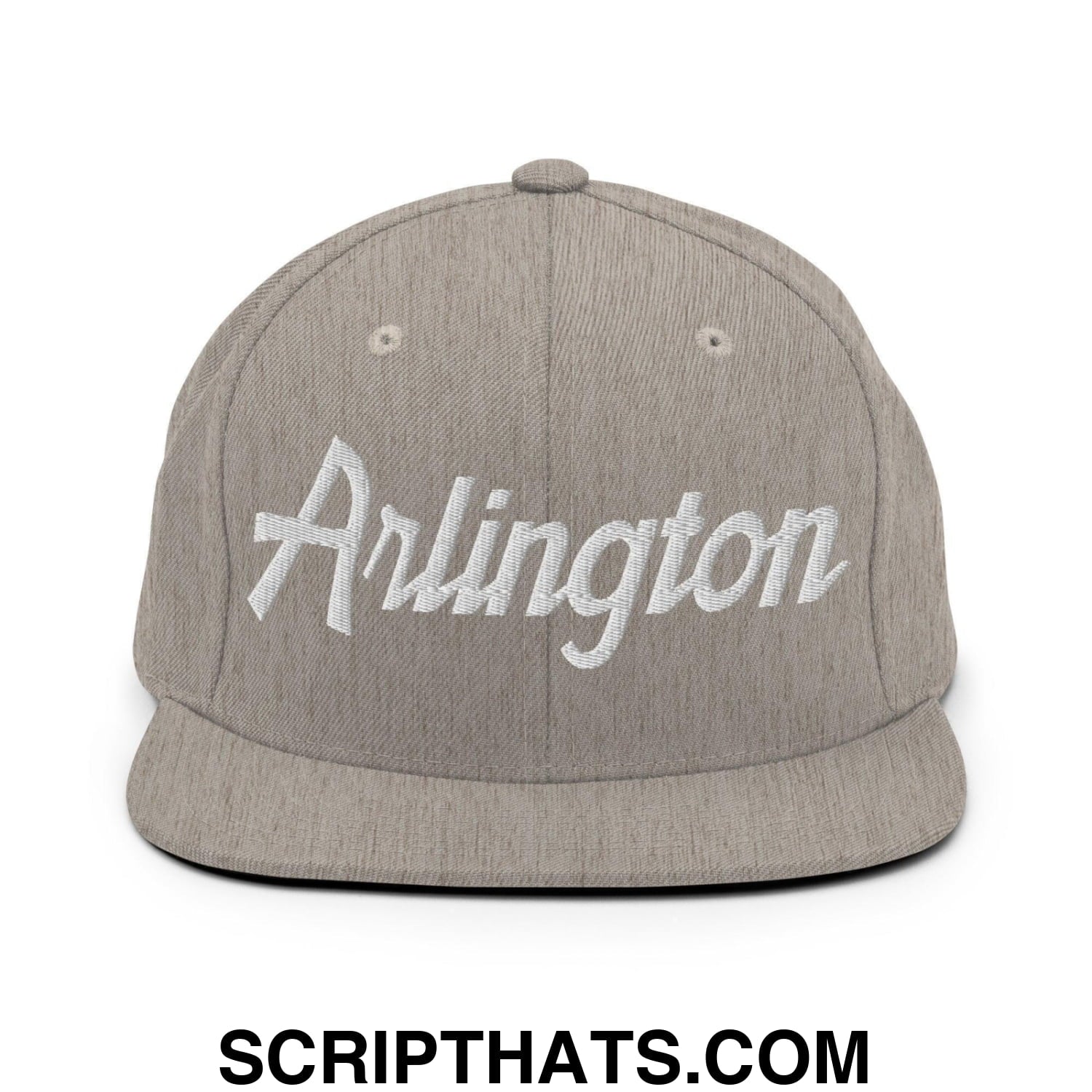 Arlington Script Snapback Hat Heather Grey