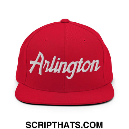 Arlington Script Snapback Hat Red