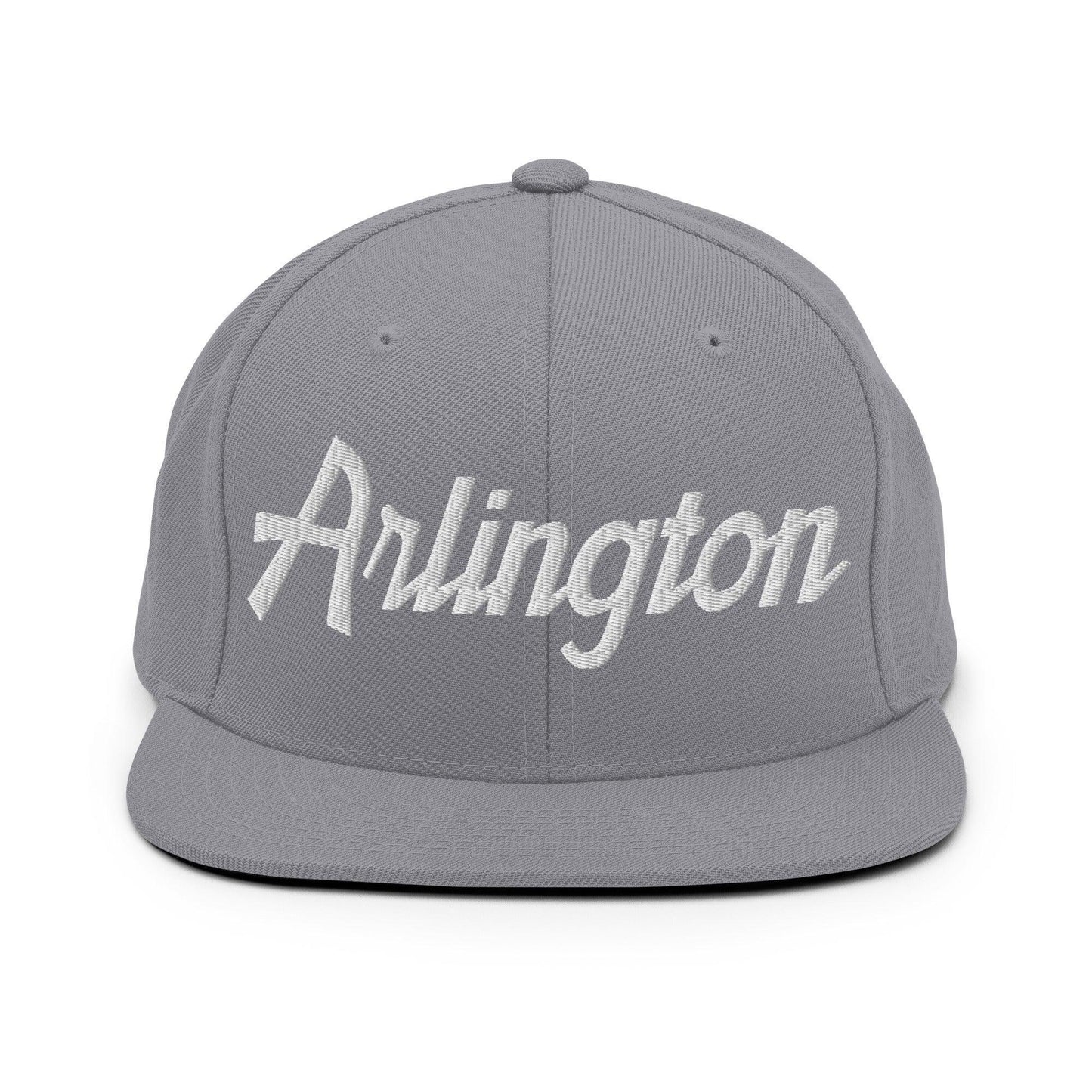 Arlington Script Snapback Hat Silver