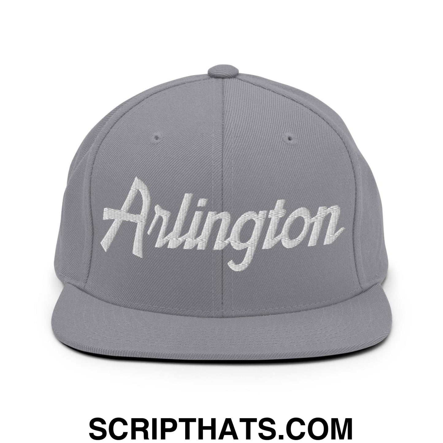 Arlington Script Snapback Hat Silver