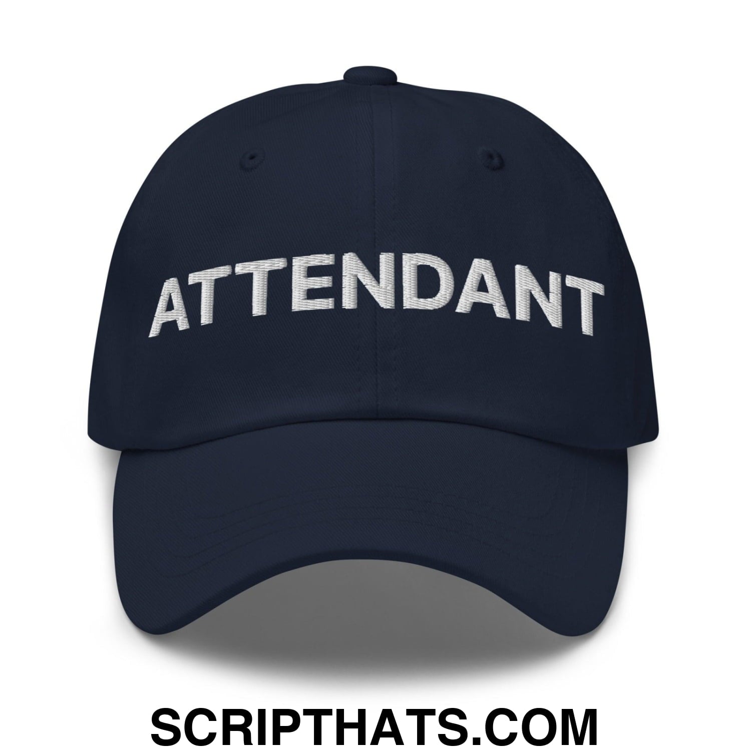 Attendant Uniform Work Embroidered Dad Hat Navy