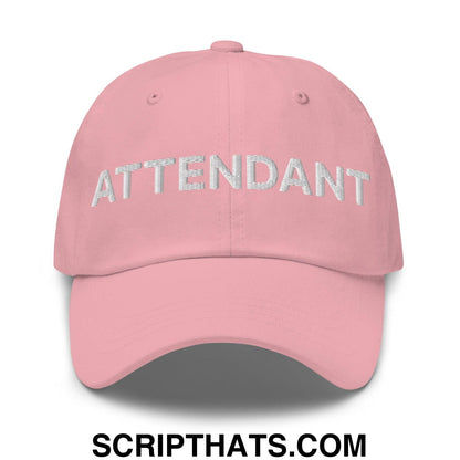 Attendant Uniform Work Embroidered Dad Hat Pink