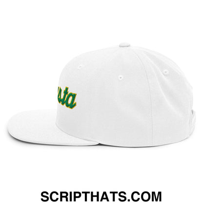 Augusta Vintage Sports Script Embroidered Flat Bill Brim Snapback Hat Default Title