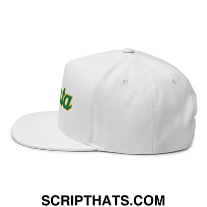 Augusta Vintage Sports Script Embroidered Flat Brim Bill Golf 5 Panel Snapback Hat Default Title