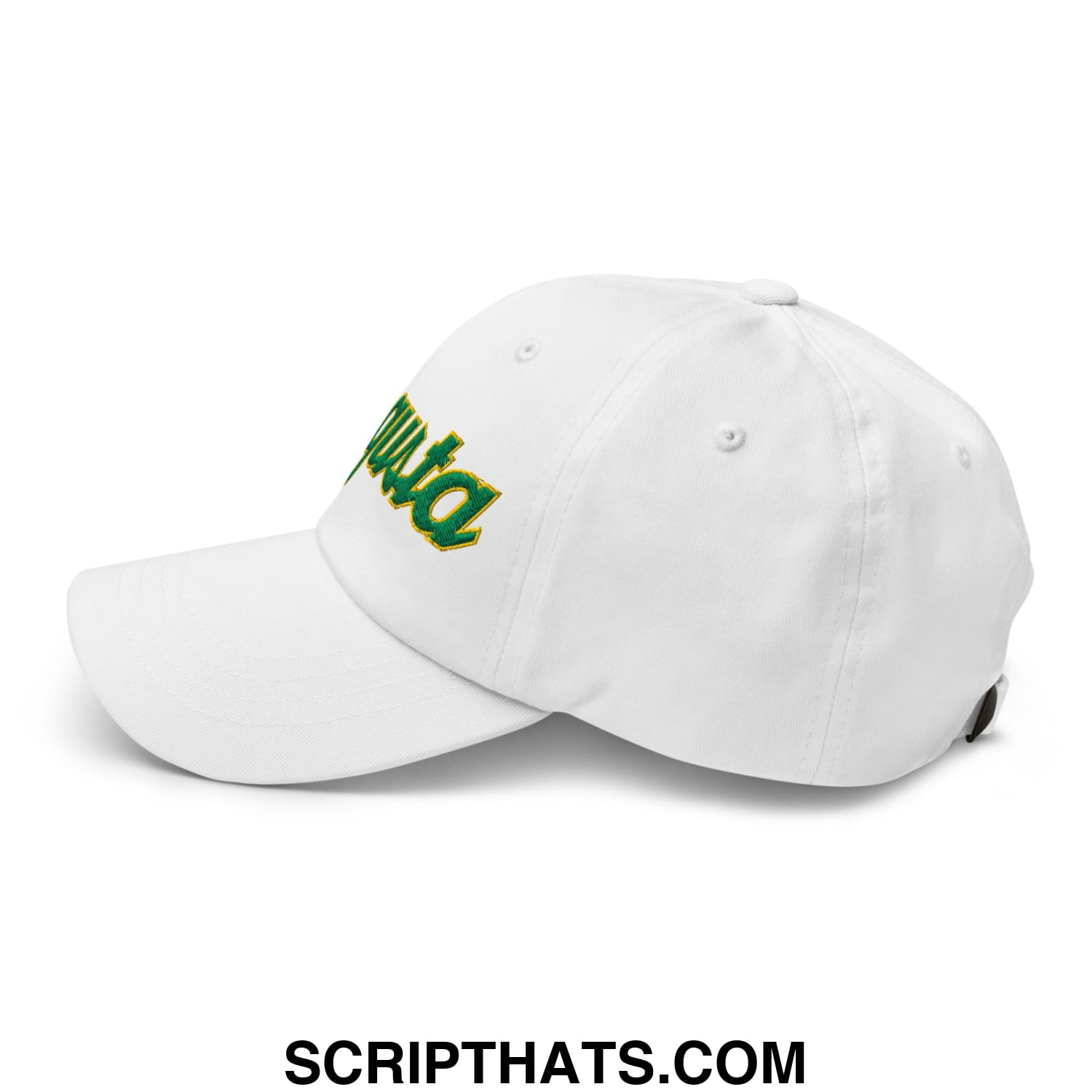 Augusta Vintage Sports Script Embroidered Golf Dad Hat White