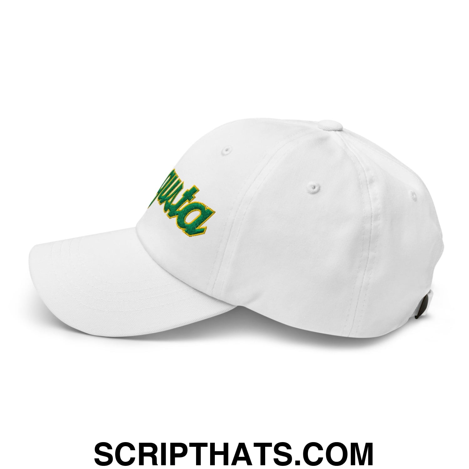 Augusta Vintage Sports Script Embroidered Golf Dad Hat White