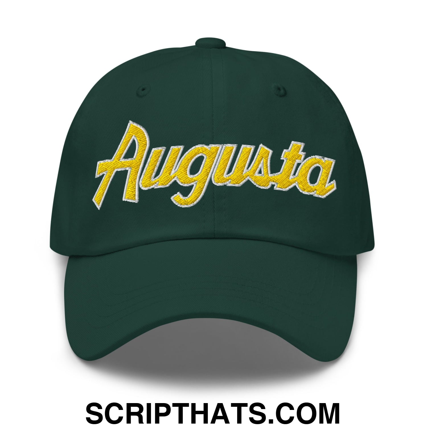 Augusta Vintage Sports Script Embroidered Golf Dad Hat Spruce
