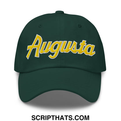 Augusta Vintage Sports Script Embroidered Golf Dad Hat Spruce