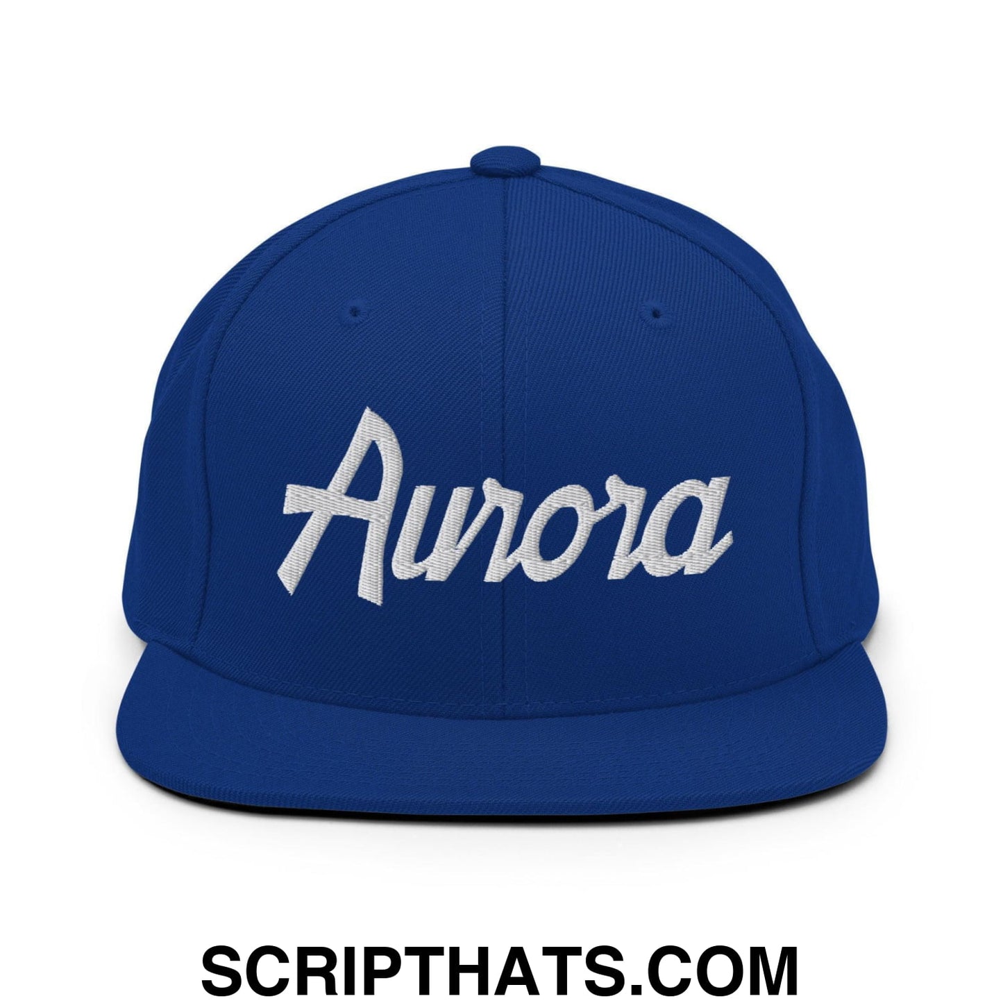 Aurora Script Snapback Hat Royal Blue