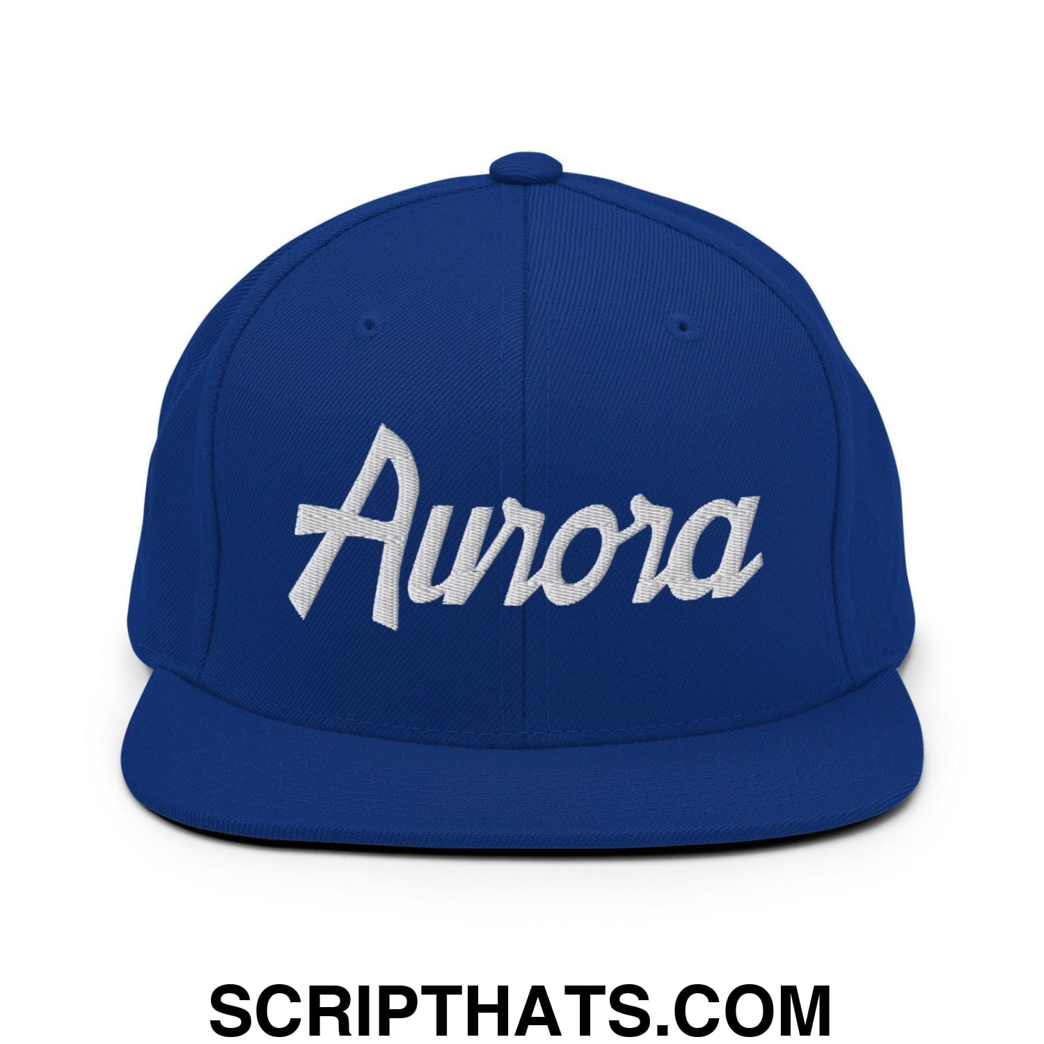 Aurora Script Snapback Hat Royal Blue