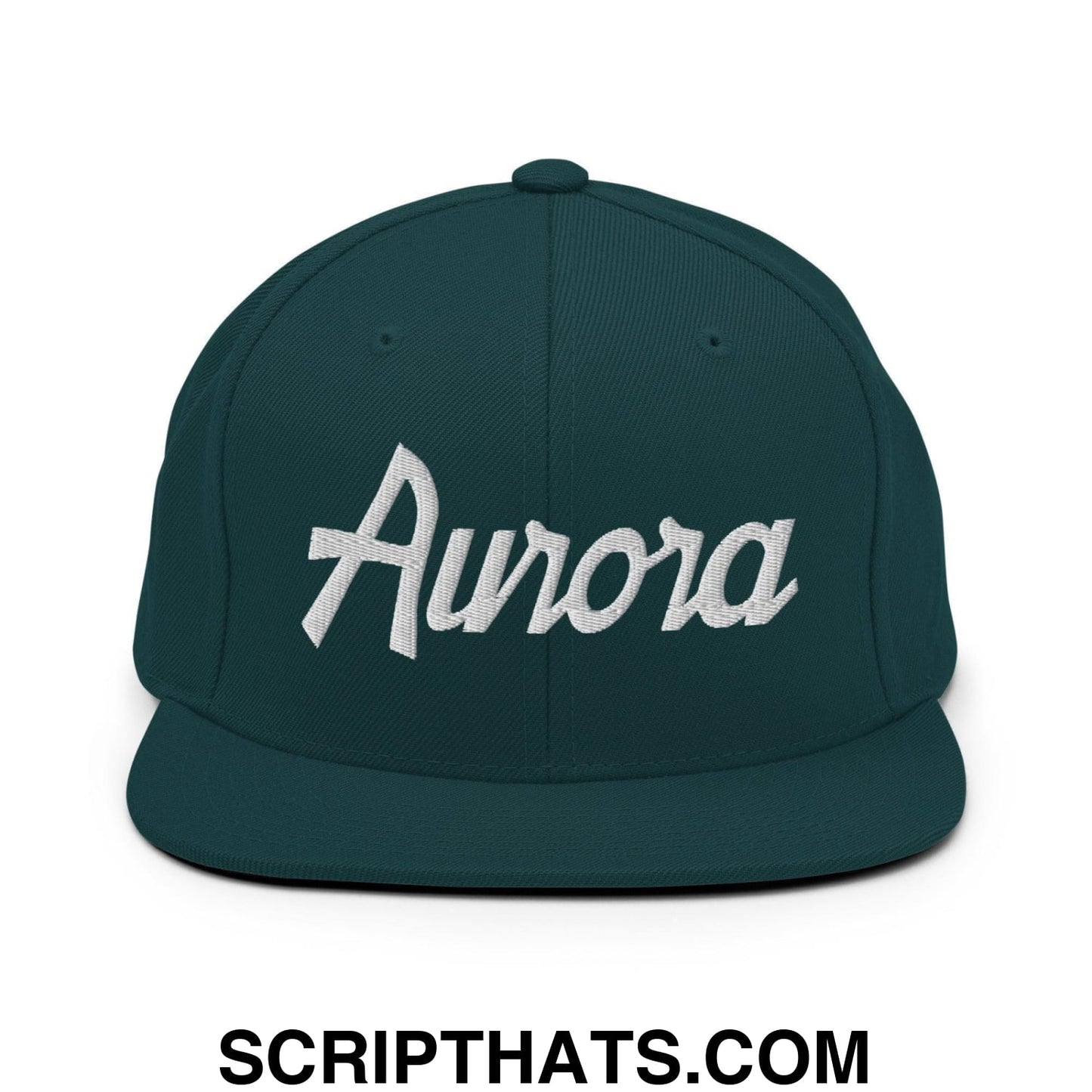 Aurora Script Snapback Hat Spruce