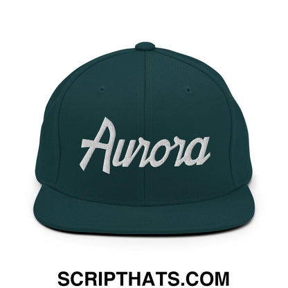 Aurora Script Snapback Hat Spruce