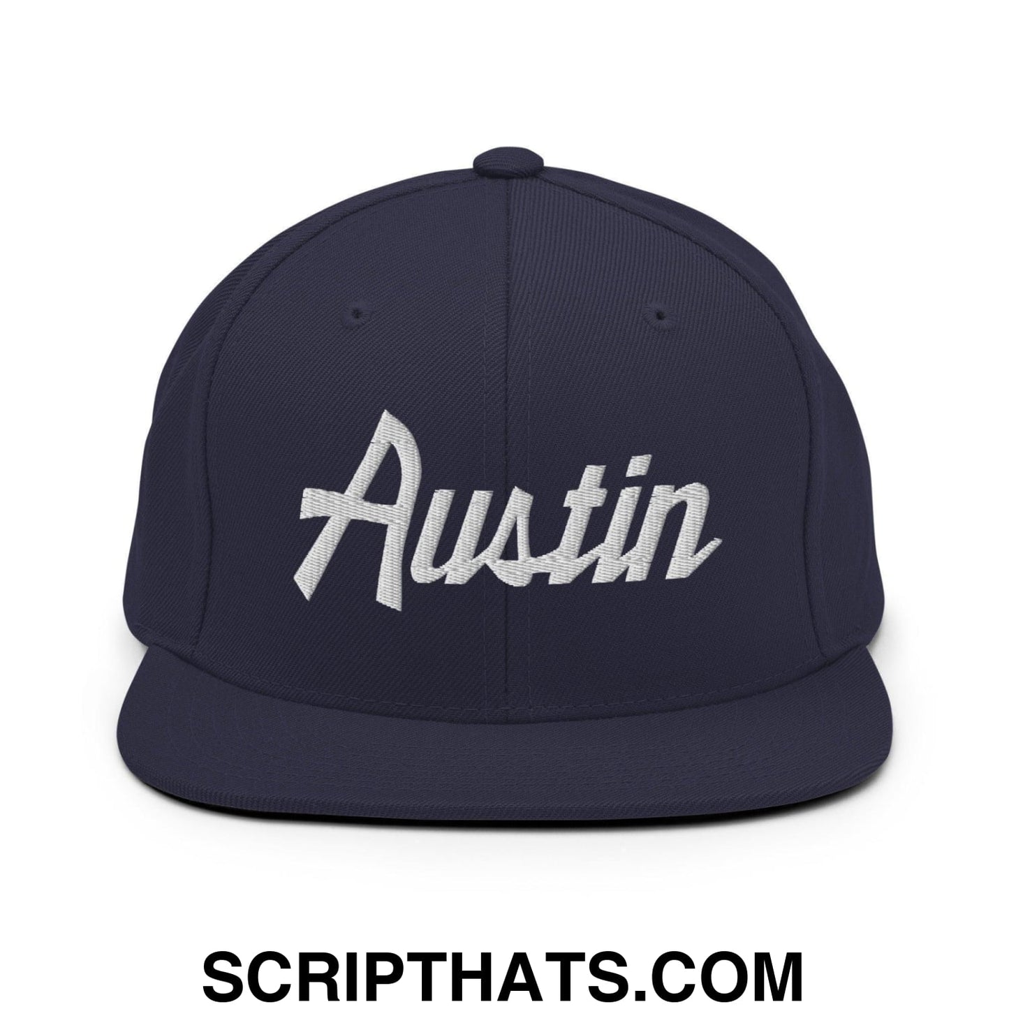 Austin Script Snapback Hat Navy