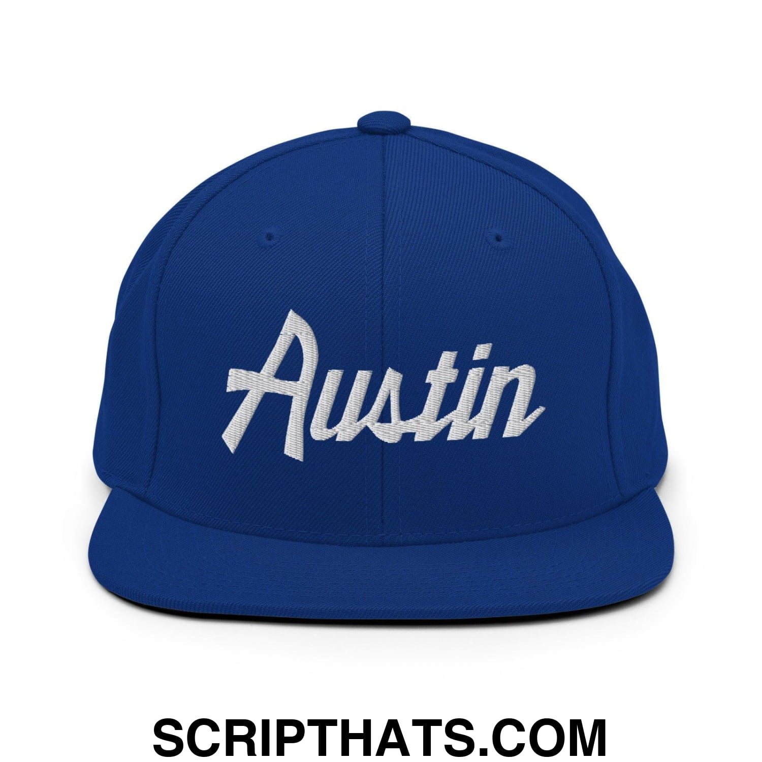 Austin Script Snapback Hat Royal Blue