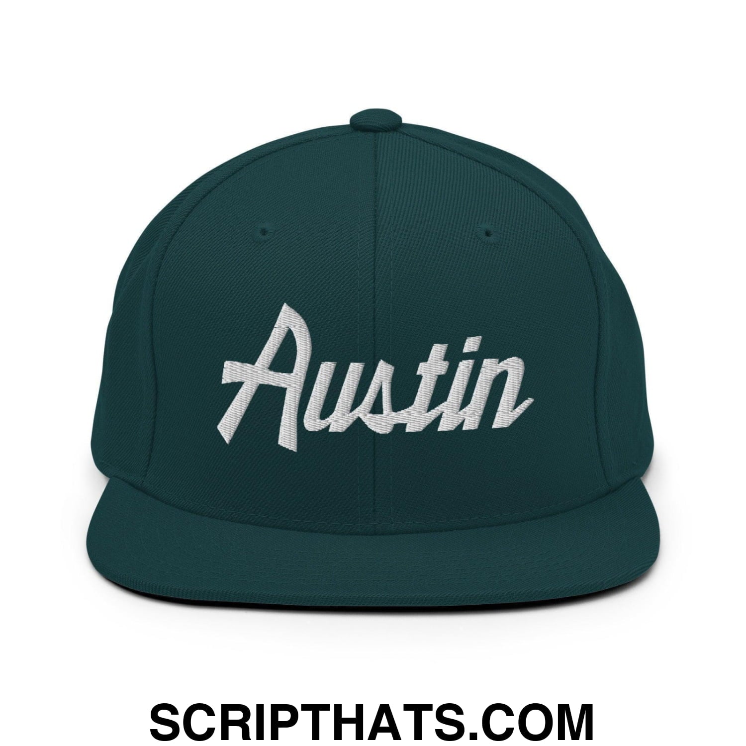Austin Script Snapback Hat Spruce