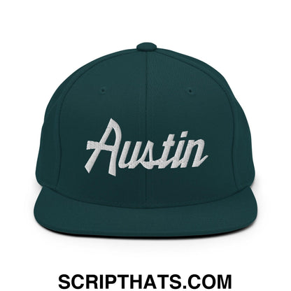 Austin Script Snapback Hat Spruce
