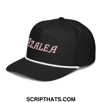 Azalea Embroidered Retro Golf Rope Hat Black White
