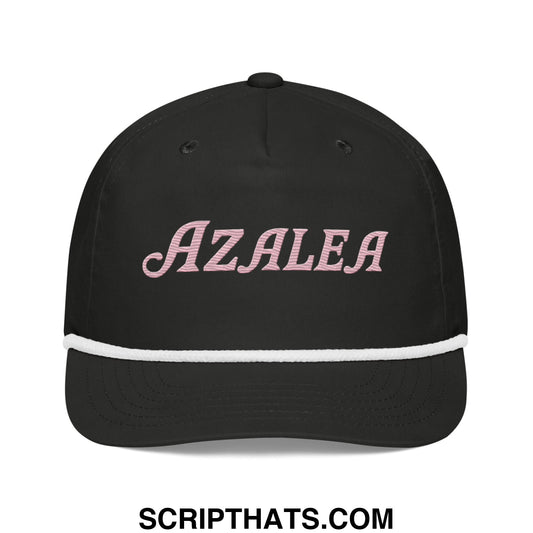 Azalea Embroidered Retro Golf Rope Hat Black White