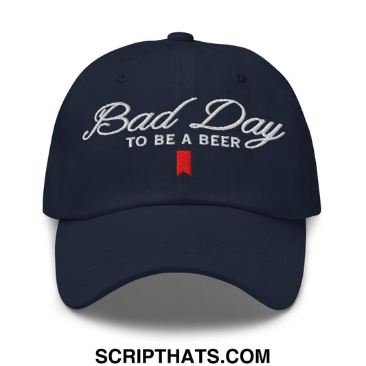 Bad Day to be a Beer Embroidered Dad Hat Blue Default Title