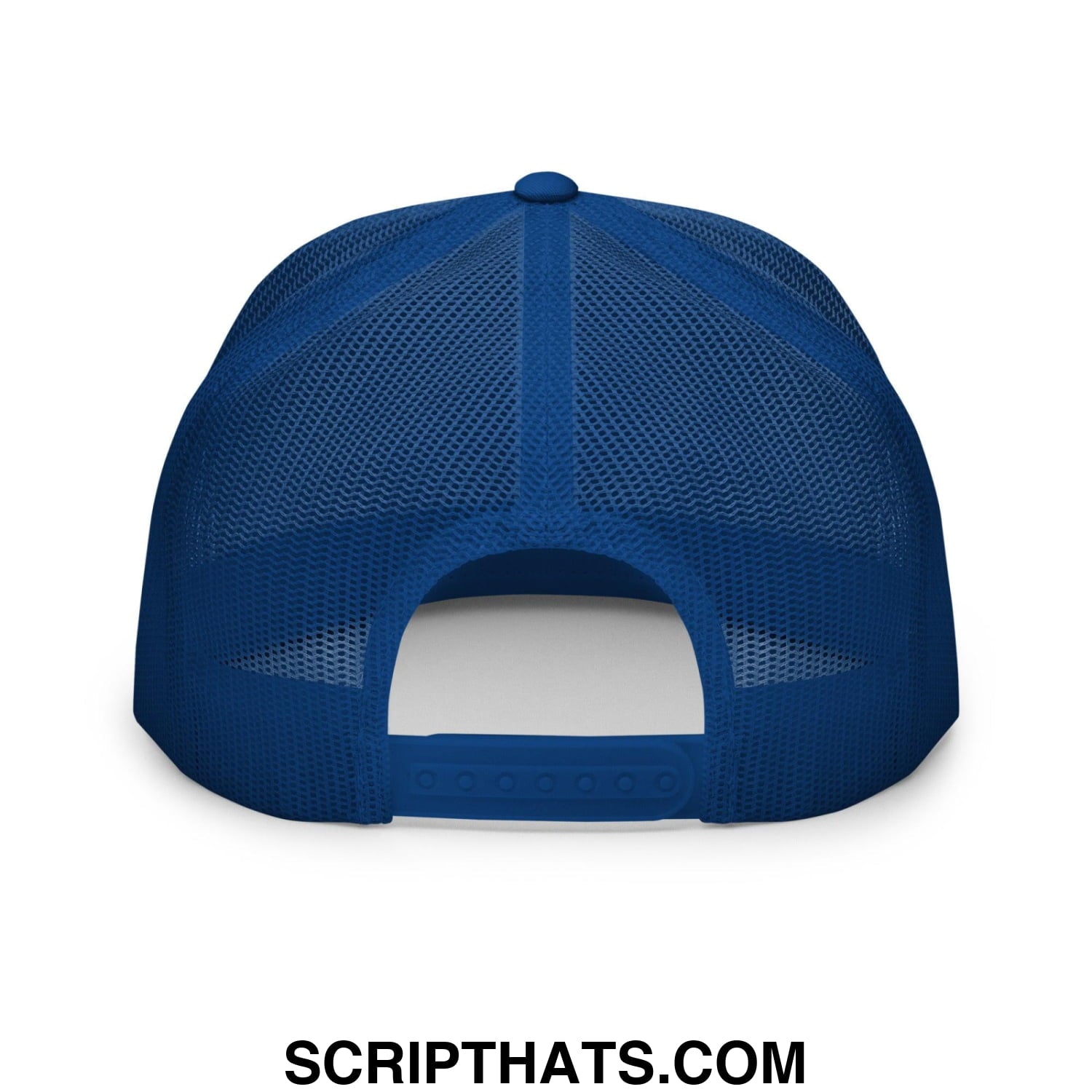 Bad Day to be a Beer Embroidered Flat Bill Brim Mesh Trucker Hat Royal White Royal