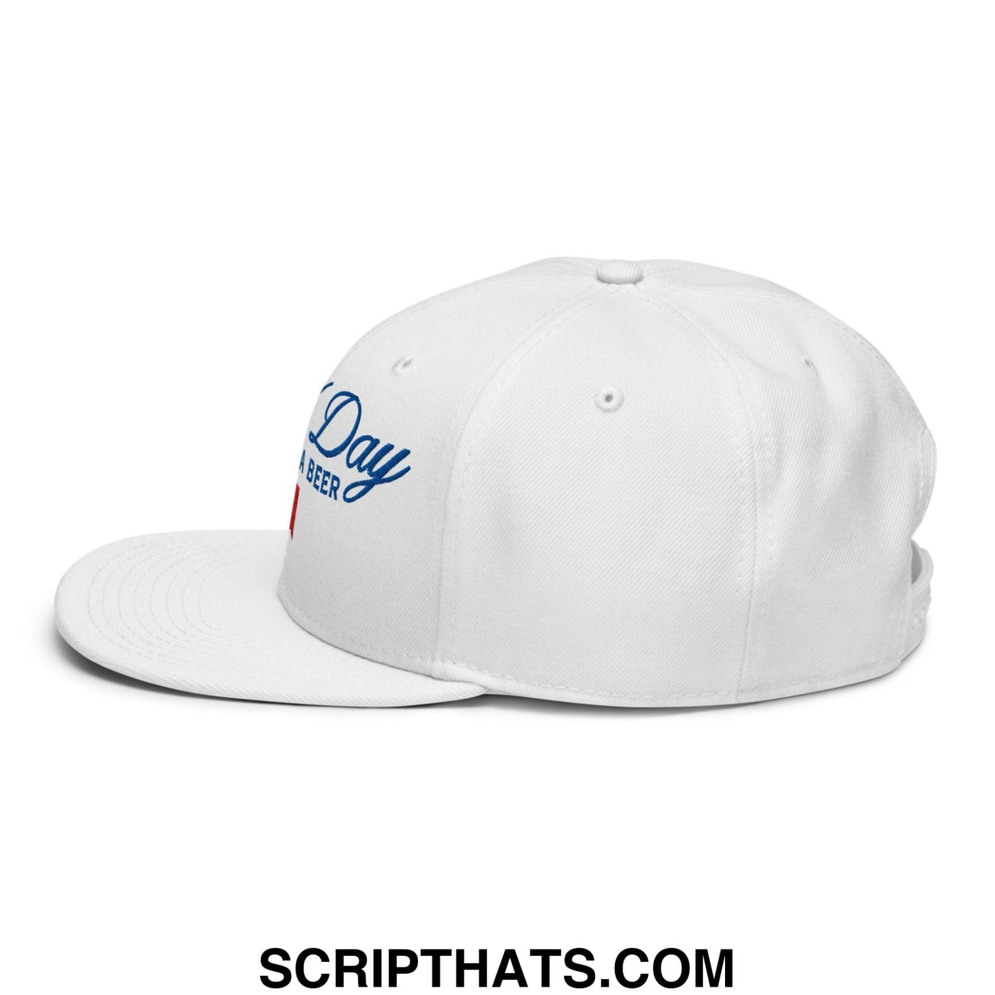 Bad Day to be a Beer Embroidered Flat Bill Brim Snapback Hat Default Title